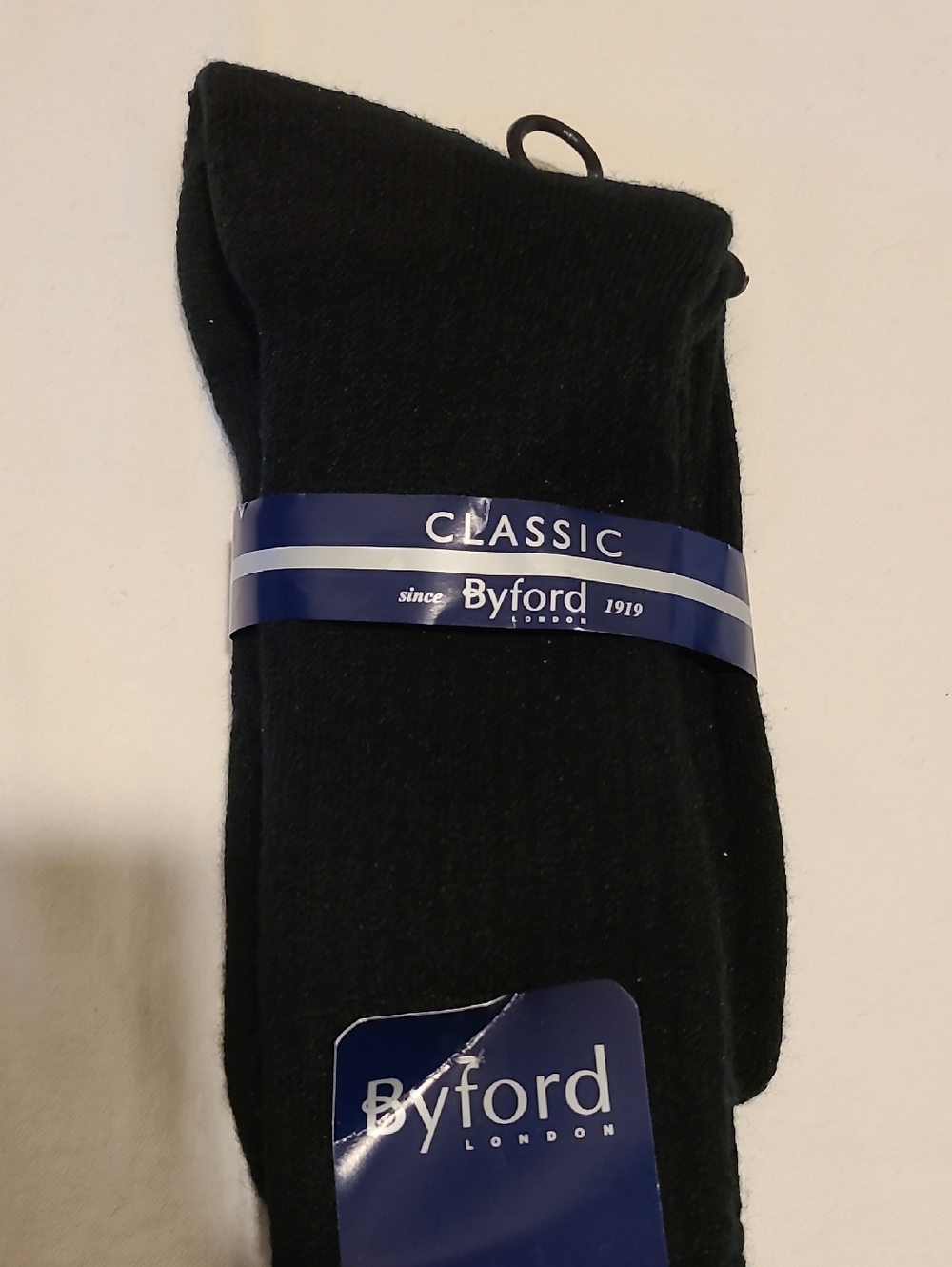 Byford London Classic Black BY5181, NWT, Made In Peru Socks